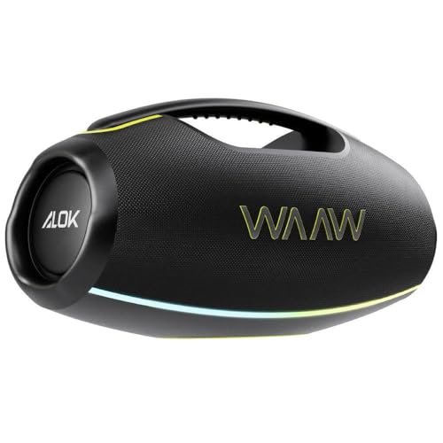 🛍️ WAAW by ALOK Caixa de Som HYPERBOOM 1000 Bluetooth, À Prova D'Água, Até 12h de Autonom
