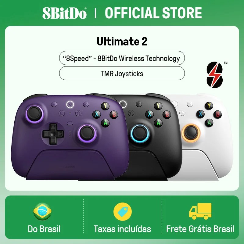 Controle 8BitDo Ultimate 2 (Sem Fio) + Dock