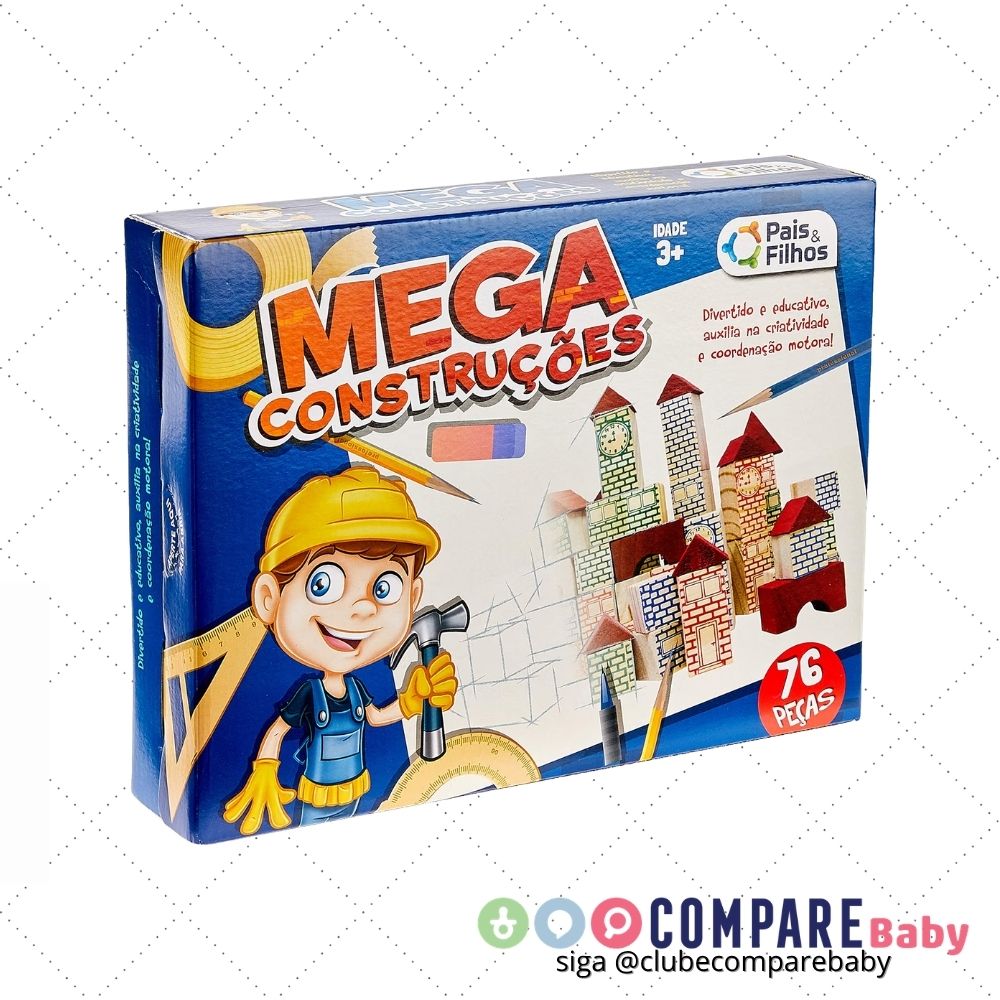 😍 Mega Construções Pais & Filhos 76 Peças