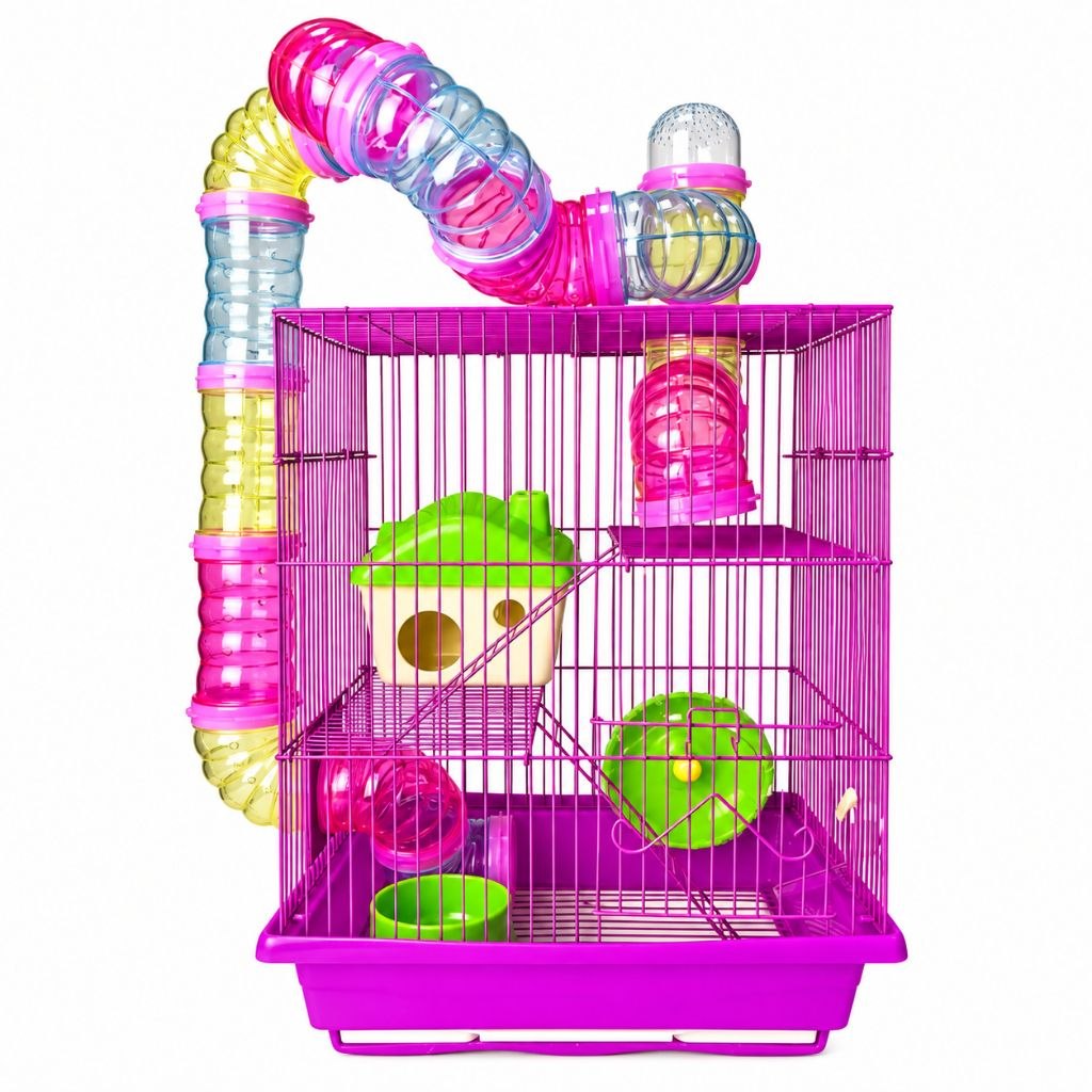 - Gaiola Hamster Roedores Completa 3 Andares Savana Pet