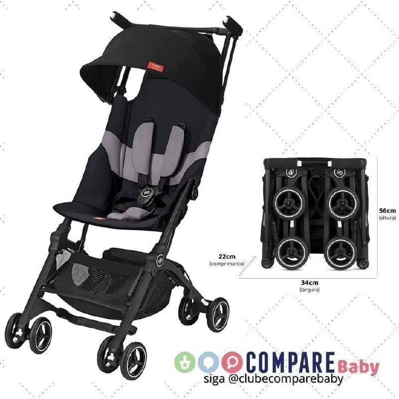 😍 Carrinho de Bebê Pockit+ All Terrain Velvet Black - GB