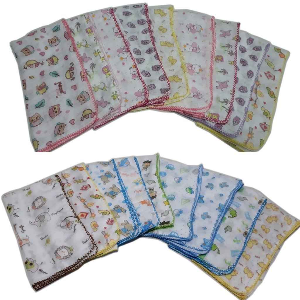 🛍️ Fralda Luxo Estampada 70x70cm Com Crochê