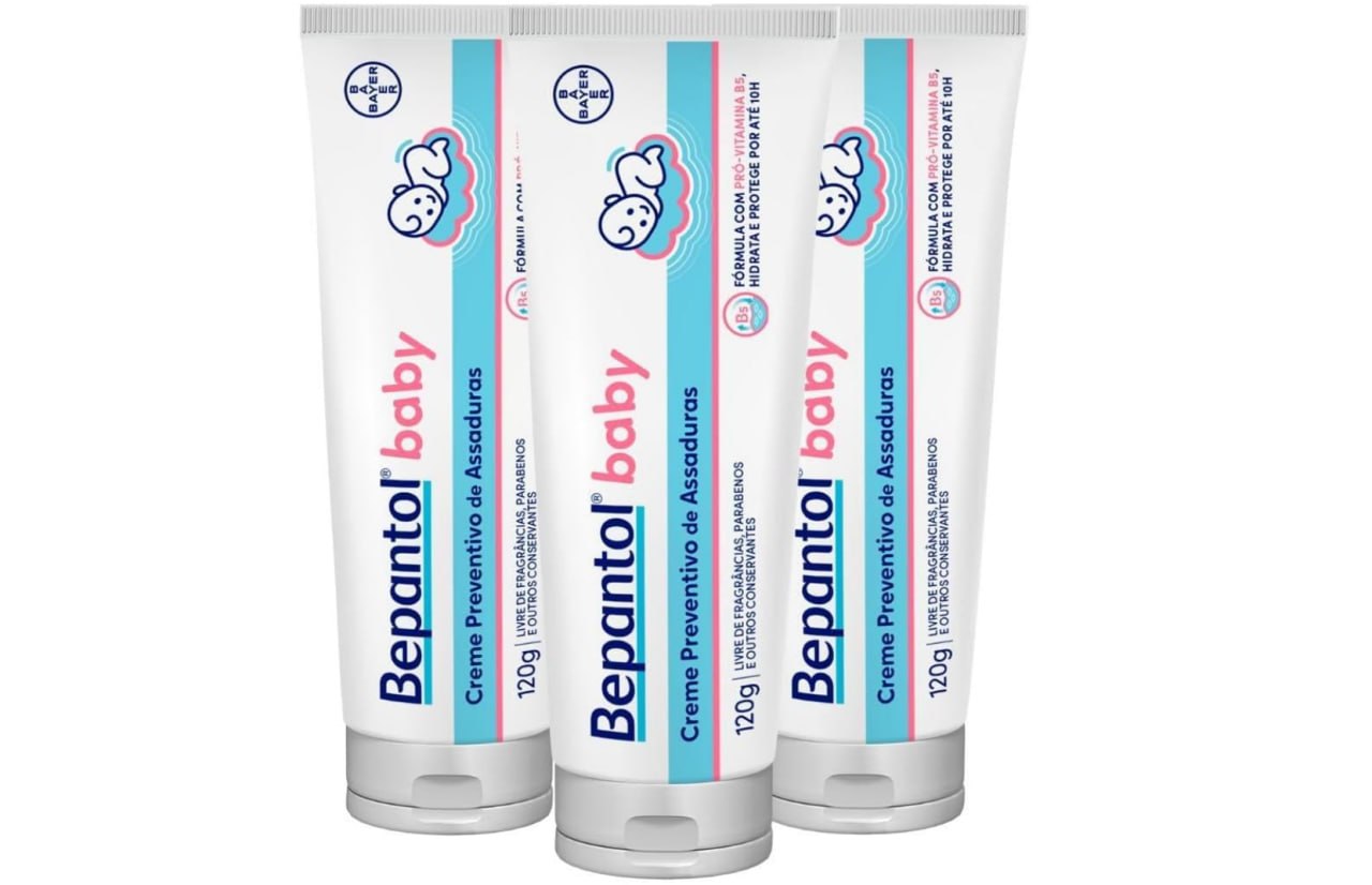 🫧 Bepantol Baby | Kit com 3 Pomadas para Assaduras de 120 g Cada