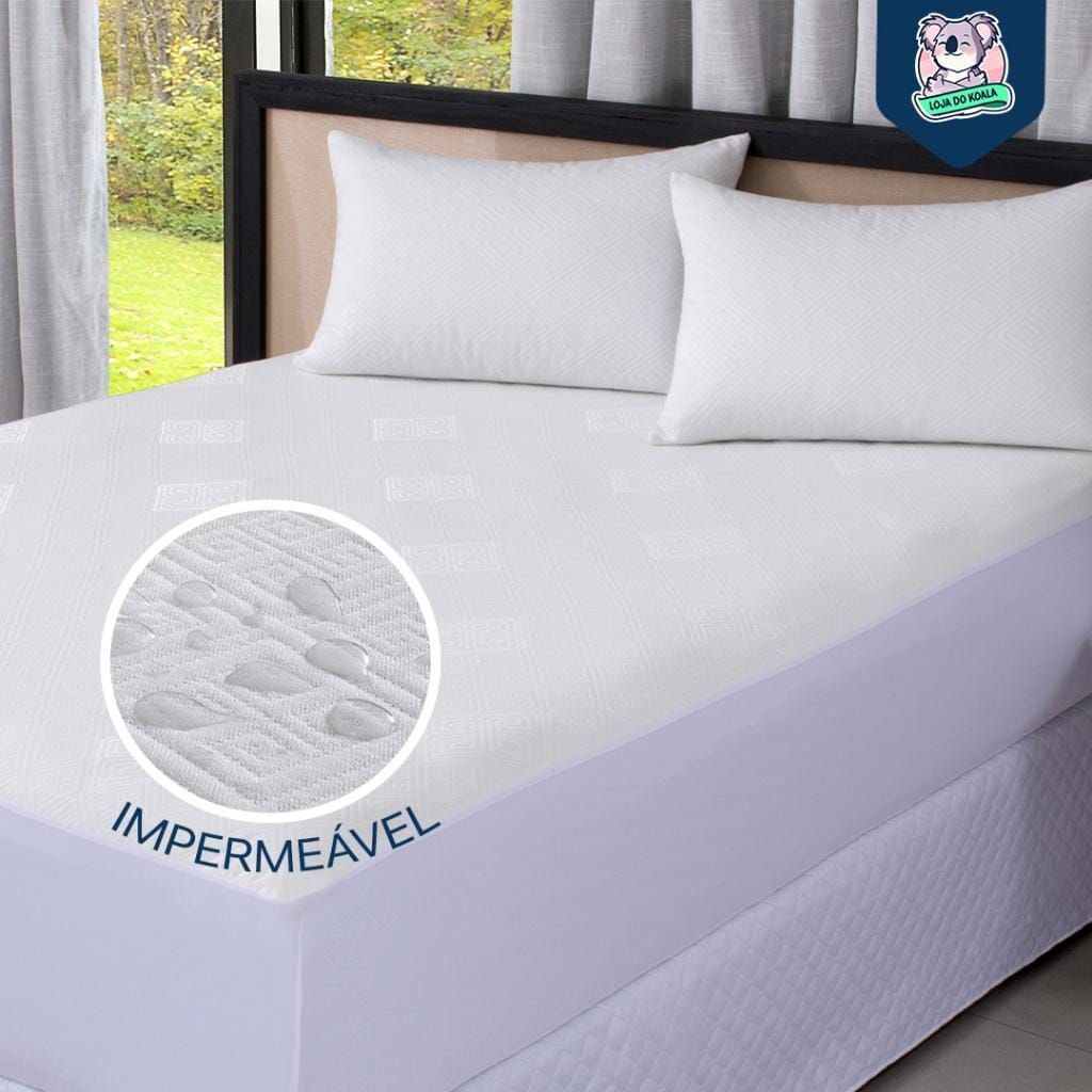 Protetor Impermeável para Colchão SUPER SILENCIOSO 100% Impermeável Tecido Jacquard Premiu