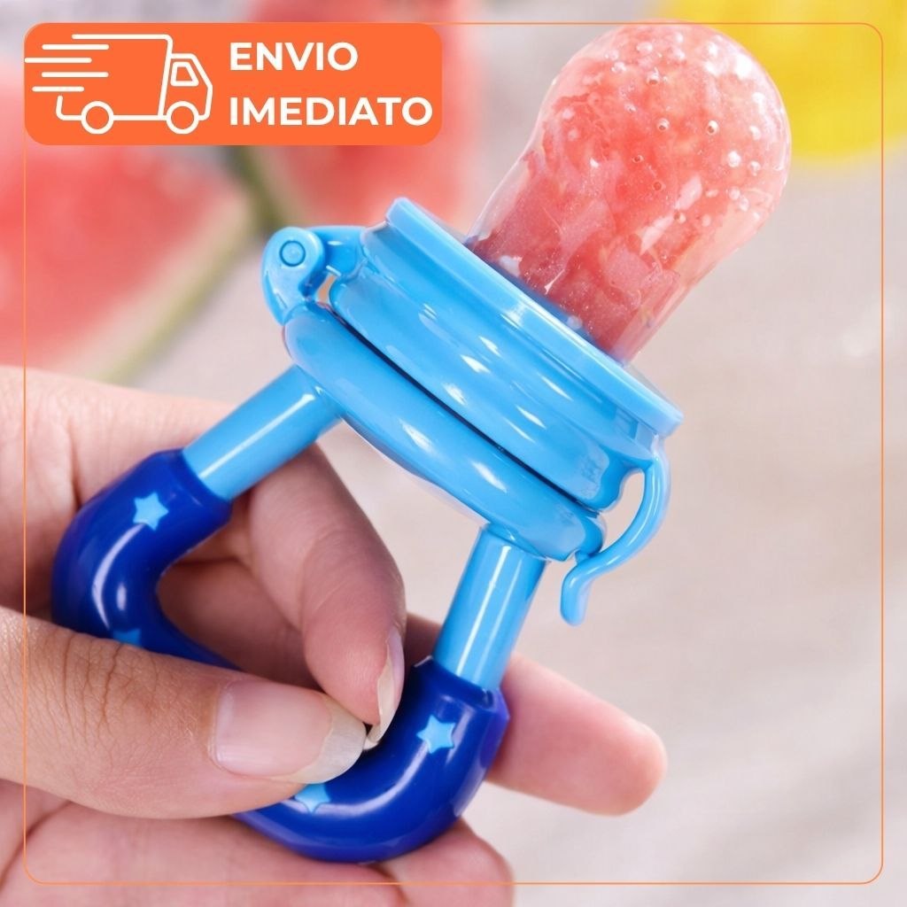🛍️ Chupeta Alimentação Infantil Mordedor Bebê Silicone Porta Frutas Introdução Alimentar