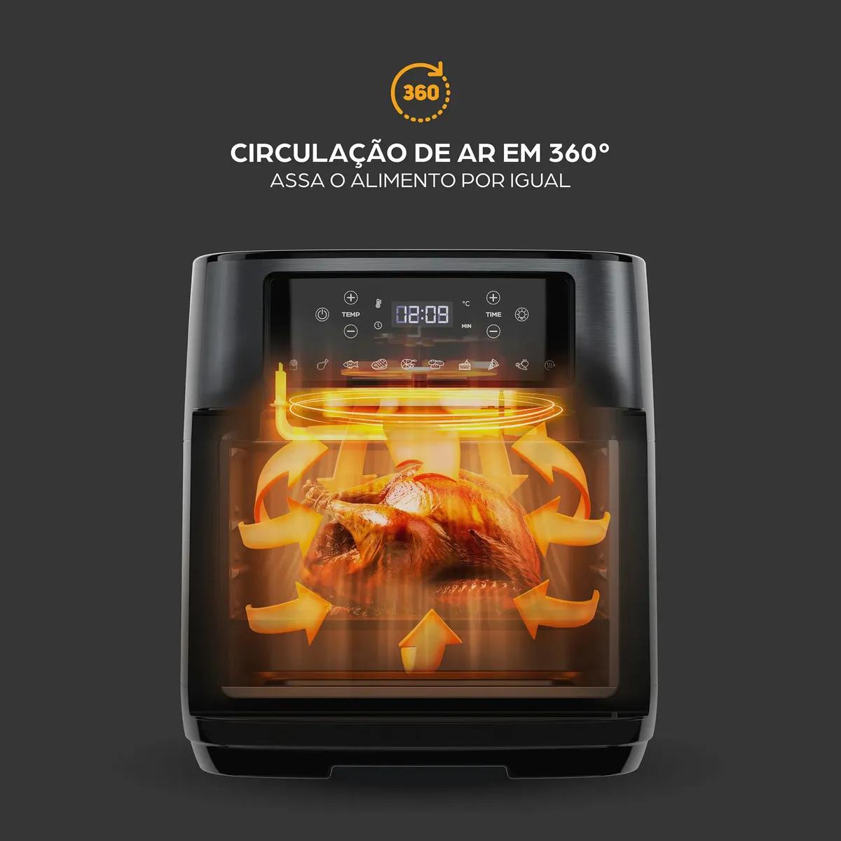 AIR FRYER E FORNO EM UM SÓ APARELHO