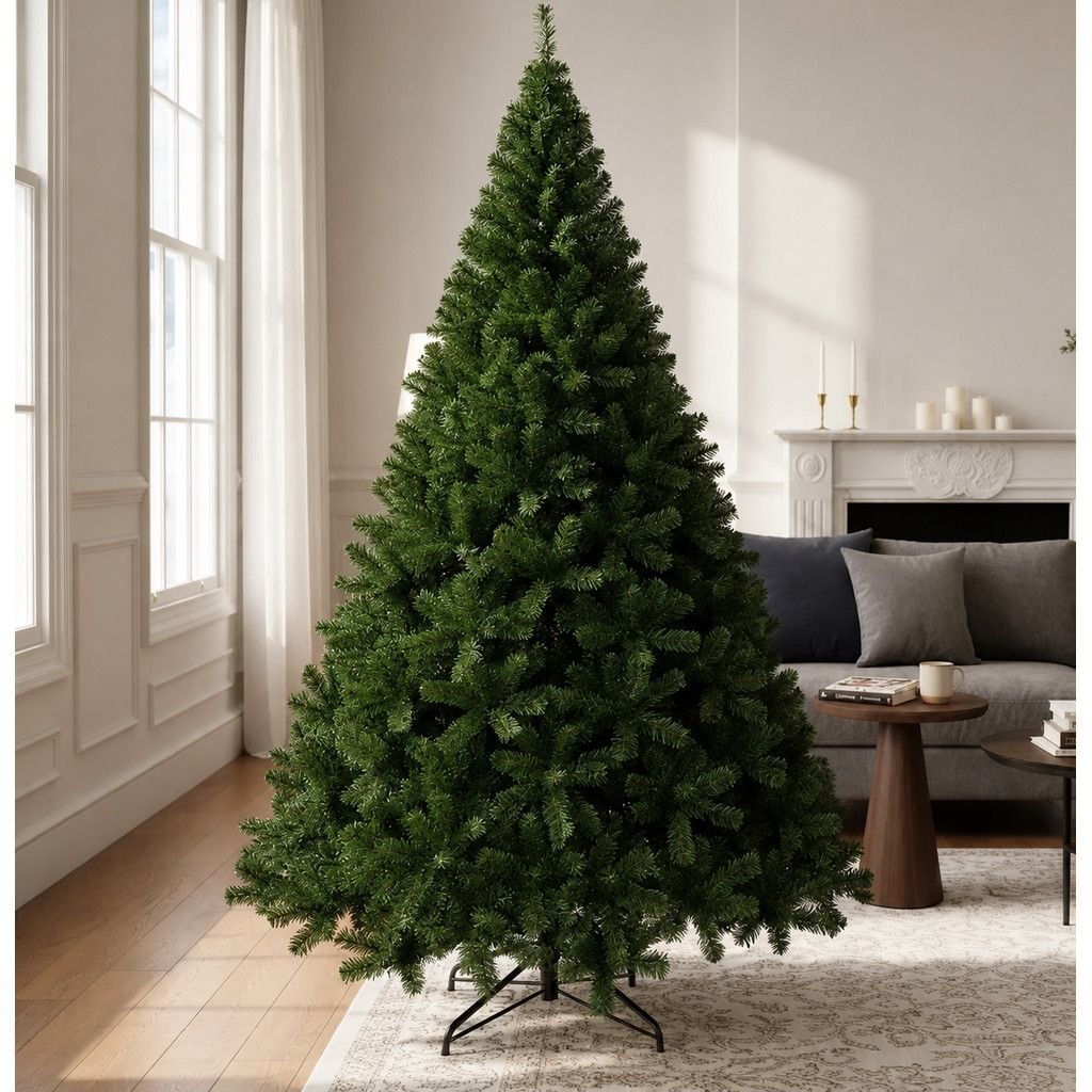 - Árvore de Natal Pinheiro Luxo Cheia Premium 1.80m 700 Galhos Verde Escuro PVC Alta Quali