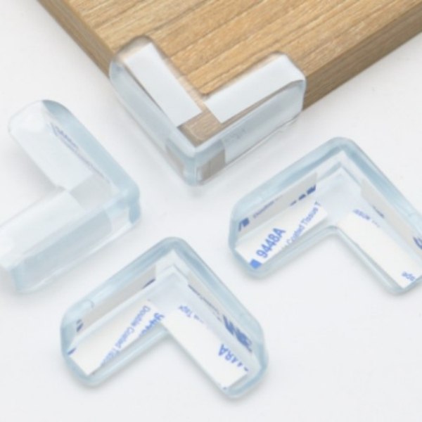 🛍️ Kit 12 Protetor Quina De Mesa Em Silicone Com Adesivo Para Móveis Quarto Cozinha Prom