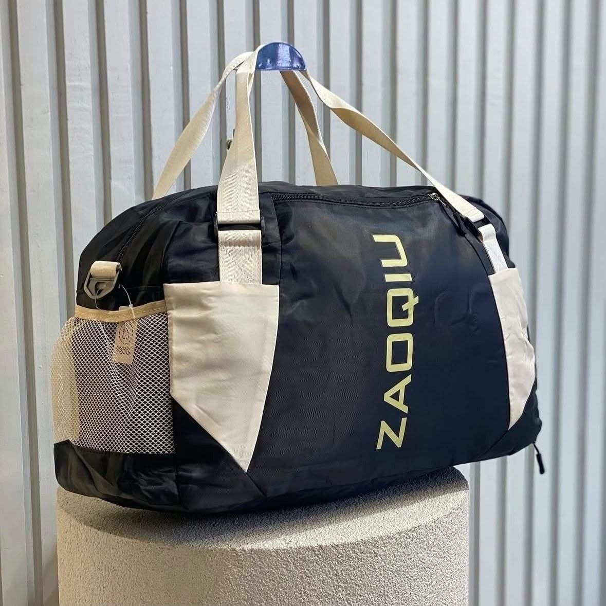 Bolsa de Viagem de Mão Grande Preta para Bordo e Academia