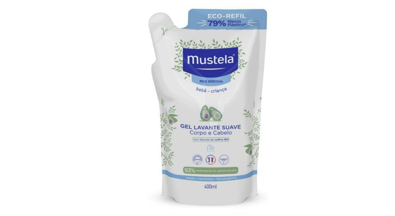 🫧 Mustela Refil Gel Lavante Suave 400ml - Sabonete Líquido Corpo e Cabelo para bebês e cr
