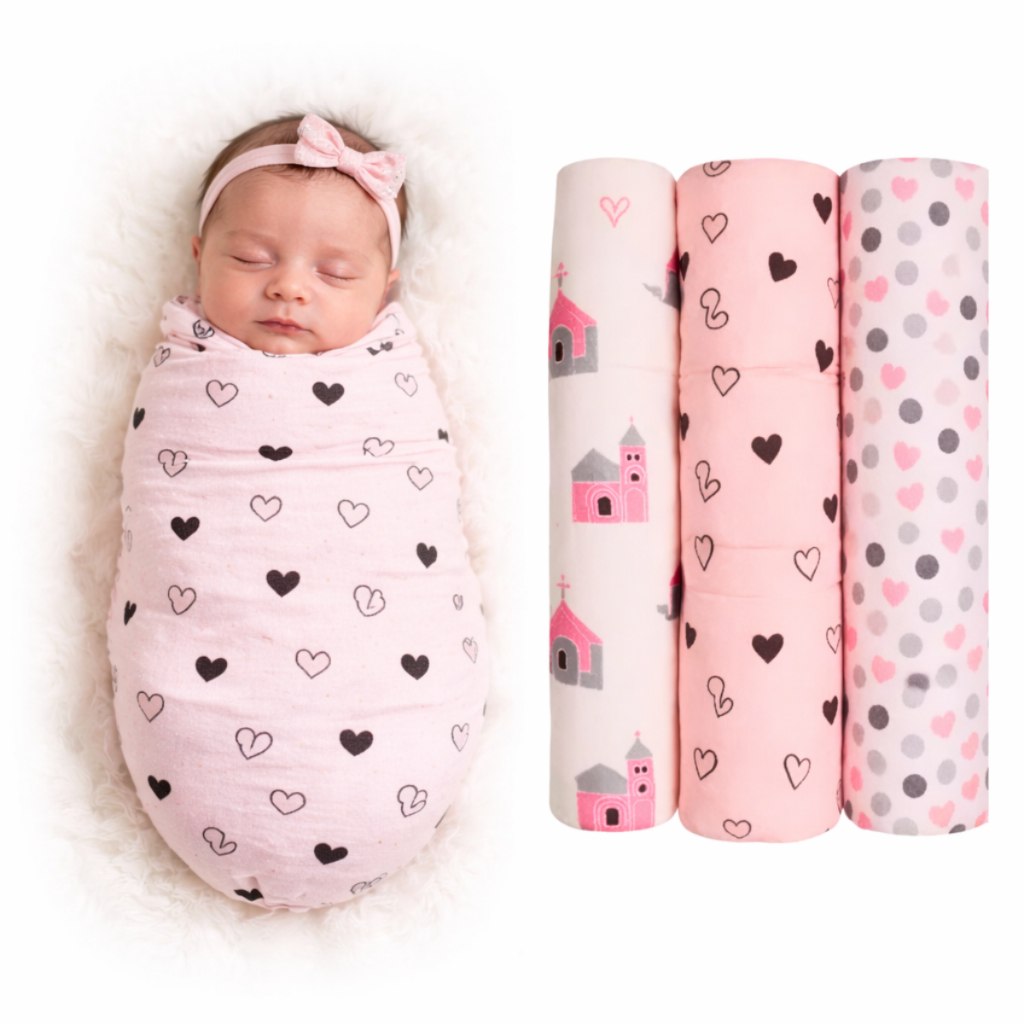 🛍️ Kit Cueiro Manta Papi Flanelado 80x50 Estampado Algodão Nene