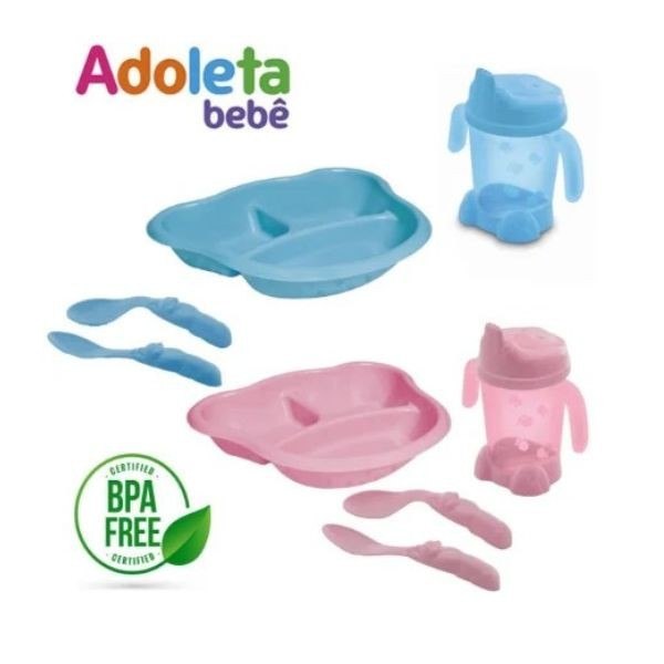 🛍️ Kit Alimentação bebê adoleta 4 itens econômico