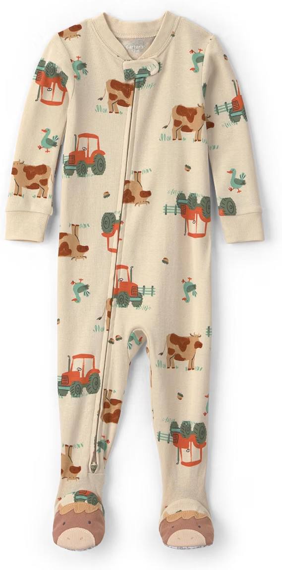 🫧 Macacão de dormir para bebês 1-piece Cotton Pj Carter's, 12M