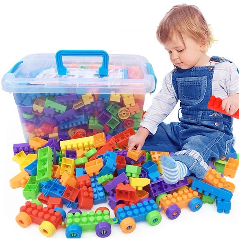🛍️ BLOCOS DE MONTAR 280 PEÇAS COM CAMINHÃOZINHO REIBLOCKS CRIANÇA MENINO MENINA