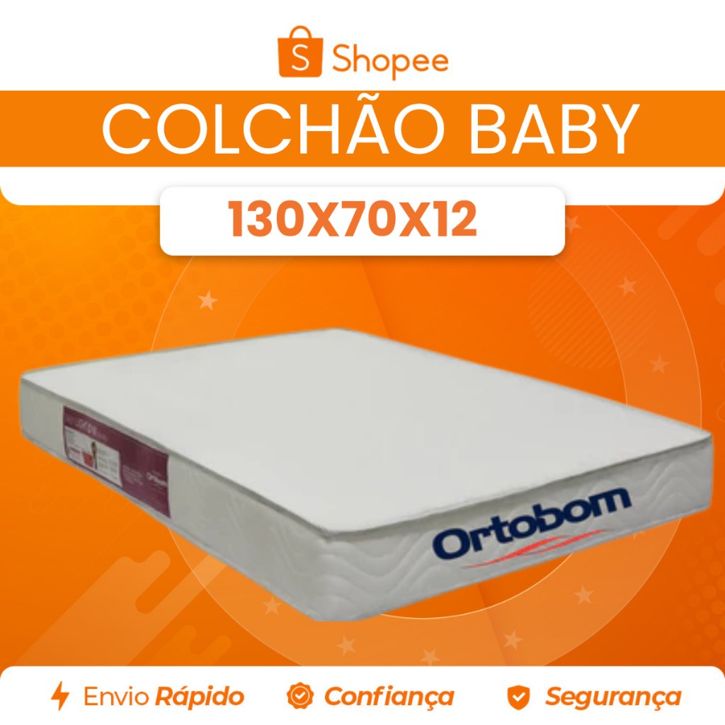🛍️ Colchão Berço Baby Antialérgico D18 Impermeável Ortobom - Envio Full