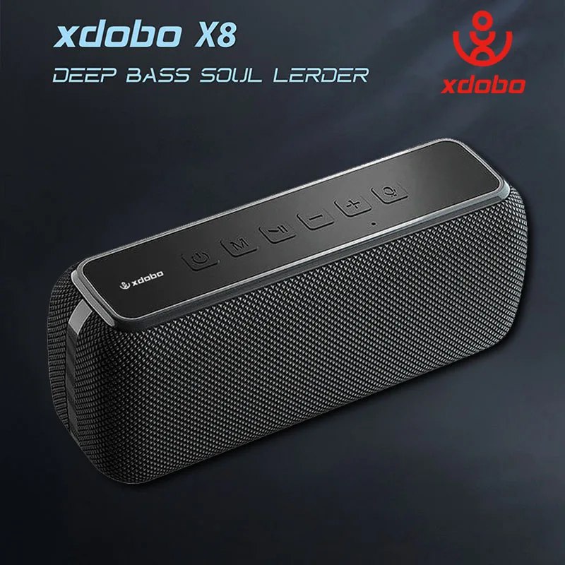 Caixa de Som Bluetooth XDOBO X8 60W com Super Bass, Bateria 6600mAh, TWS, IPX5, Cartão TF