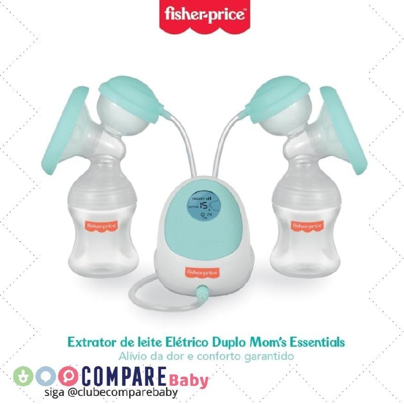 😍 Bomba de Leite Elétrica Dupla Mom's Essentials Fisher-Price - BB1224