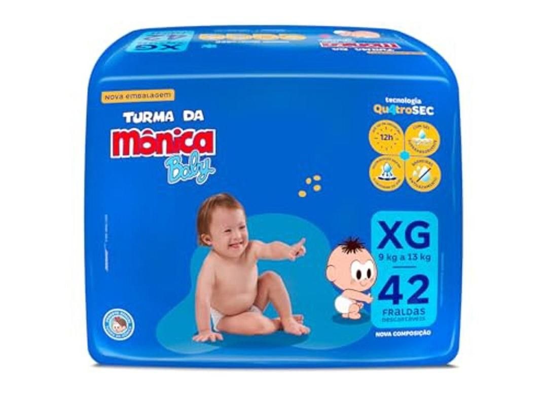 Fralda Turma da Mônica Baby XG 42 Unidades