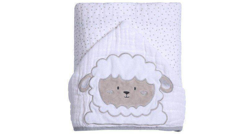 🫧 Papi Textil Toalha De Banho Soft Papi Friends C/Capuz Bord. 90Cm X 75Cm