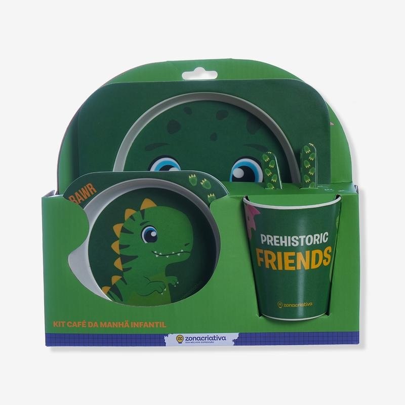 🛍️ Kit Breakfast Infantil com 5 itens - DINOSSAURO