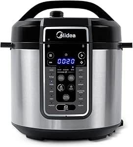 Midea Panela de Pressão Elétrica 6L com 12 receitas pré-programadas, 3 níveis de pressão e