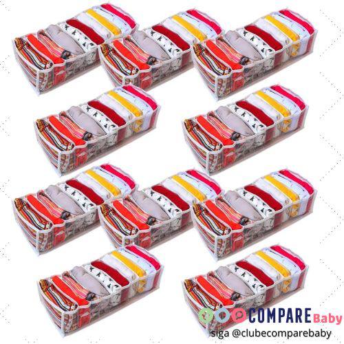 😍 Kit 10 colmeia organizadora M roupa de bebê - Organizaplus