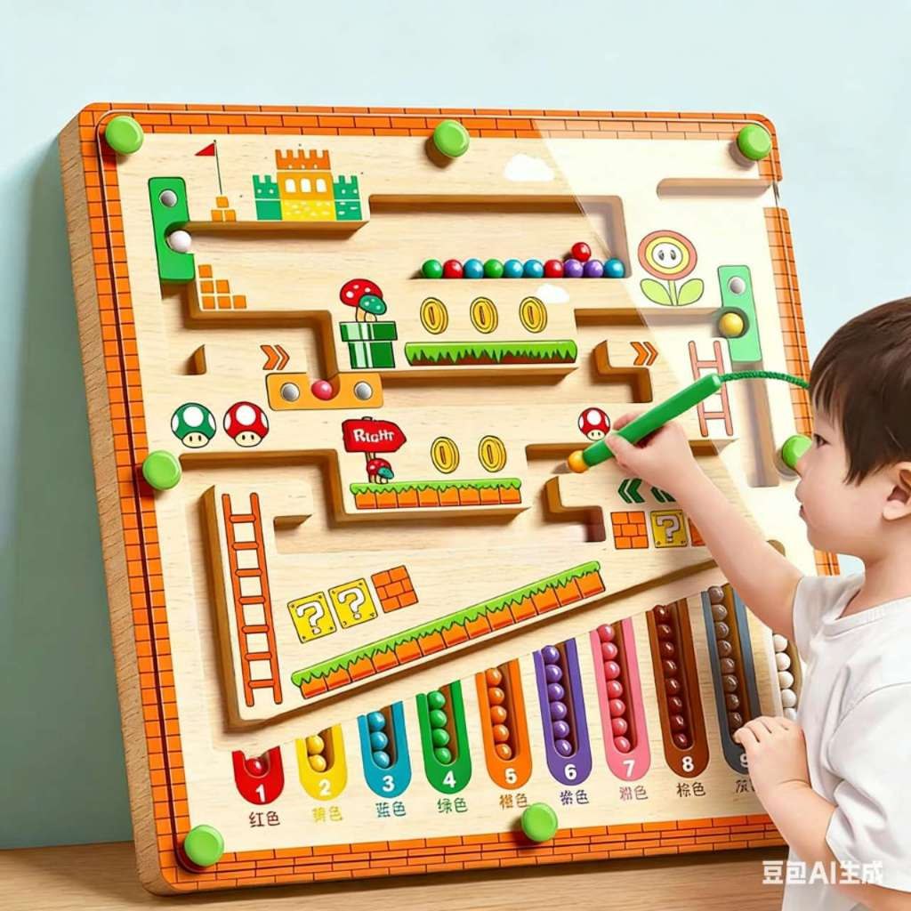 🛍️ Brincadeira Educativa: Labirinto Magnético com Bolinhas - Foco e Concentração (3-6 Ano