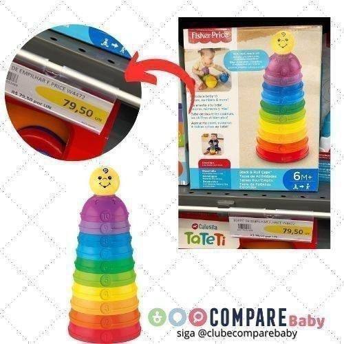 😍 Potinhos Empilhar e Rolar, Fisher Price, Mattel