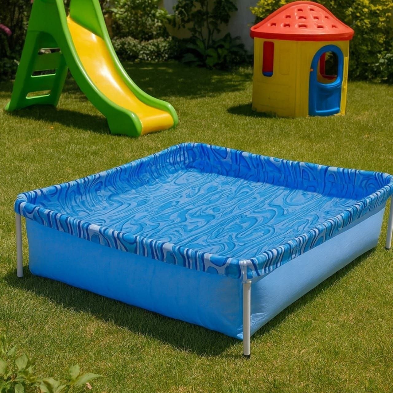 Piscina Infantil Quadrada Estrutural Pvc 400 Litros - Mor