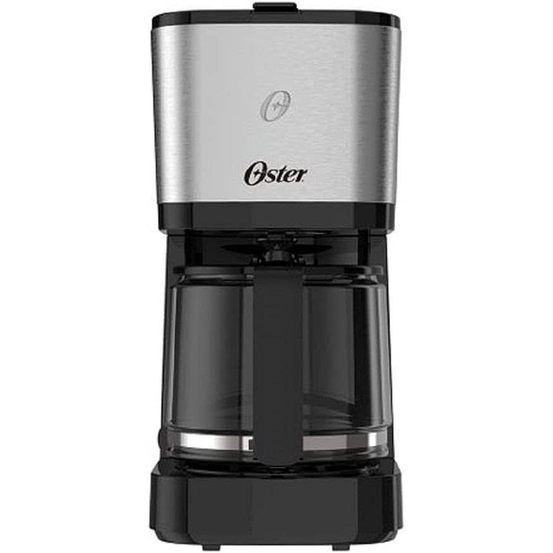 🛍️ Cafeteira Oster Inox, 1,2L, 110V, Preto/Inox, 750W, OCAF600