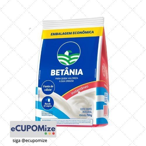 😍 Betânia - Leite em Pó Integral Instantâneo 750g