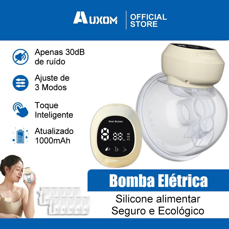 🛍️ Bomba de Tira Leite Elétrica Portátil Recarregável Silenciosa e Massageadora para Amam