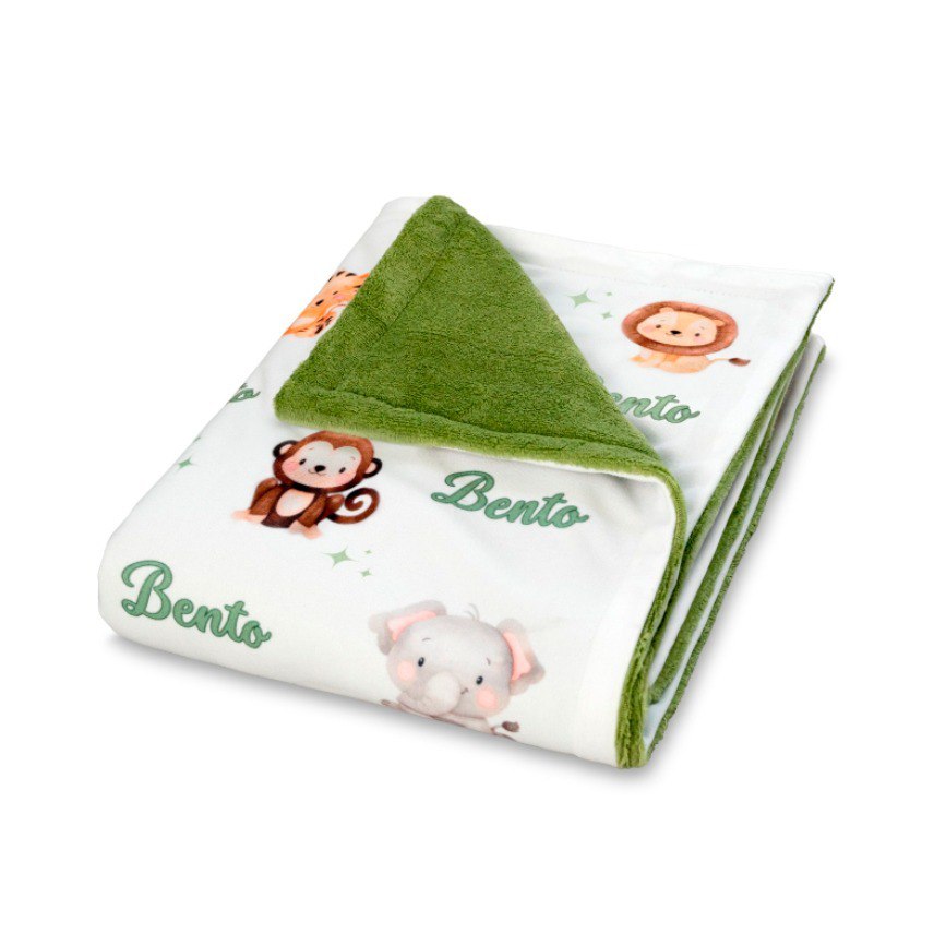 🛍️ mantinha para nenem personalizada com nome e personagem envio já