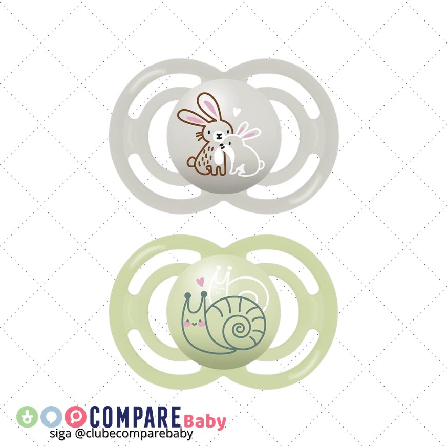 😍 MAM Baby Kit Com 2 Chupetas Perfect Com Bico Extrafino Silicone SkinSoft para Crianças