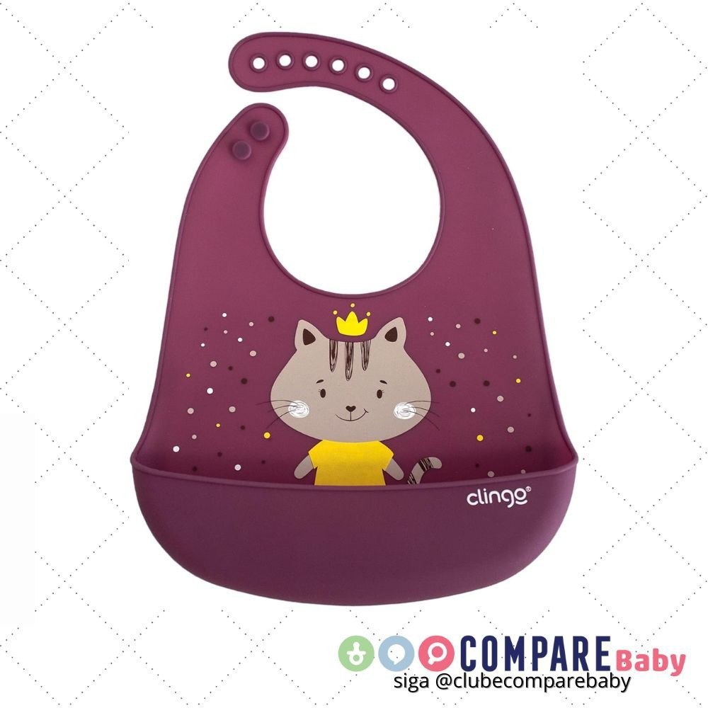 😍 Clingo Babador De Silicone Com Bolso Coletor - - Milky Rosa